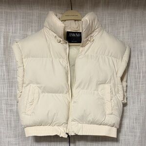 Women's Off-White Puffer Vest